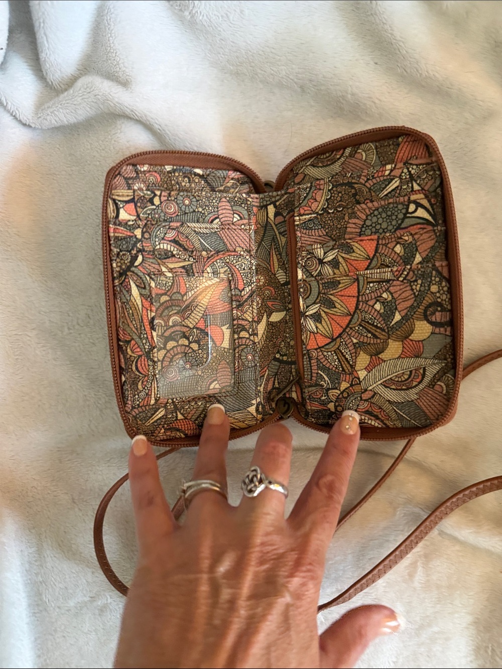 Sakroots Brown Multi-Pattern Mini Crossbody - Picture 6 of 7